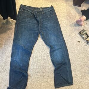 Blue bootcut jeans, never worn